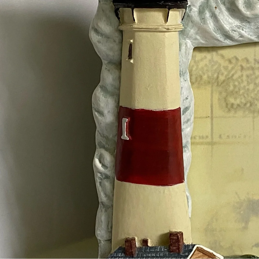 Lighthouse Sailboat Picture Frame 6” X 4” Photo Nautical RAJ EUC Boats Ocean